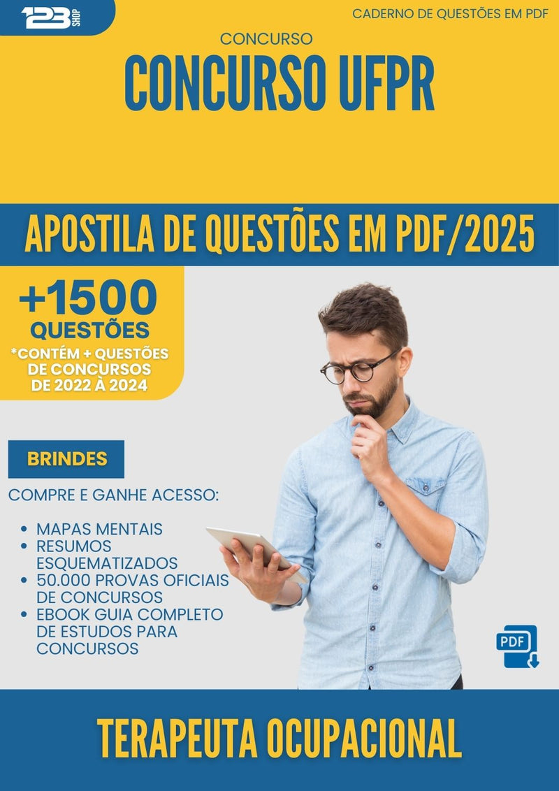 Apostila de Questões para Concurso Terapeuta Ocupacional Ufpr 2025 - Mais de 1.500 Questões