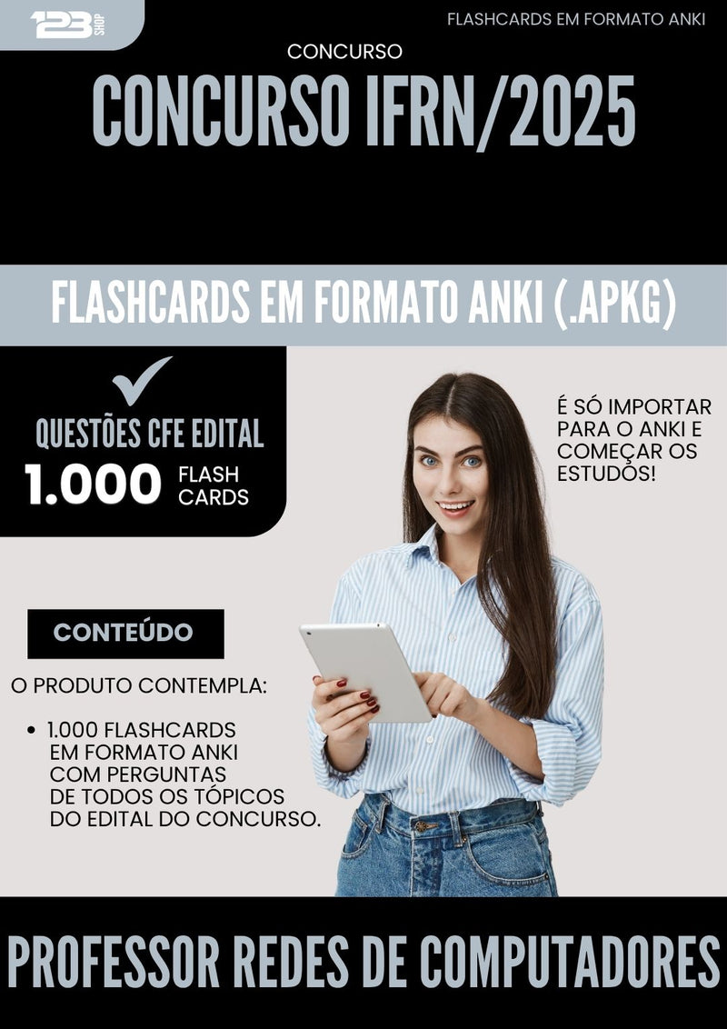 Flashcards para Concurso Professor Redes De Computadores Ifrn 2025 - 1.000 Flashcards de Acordo com Edital
