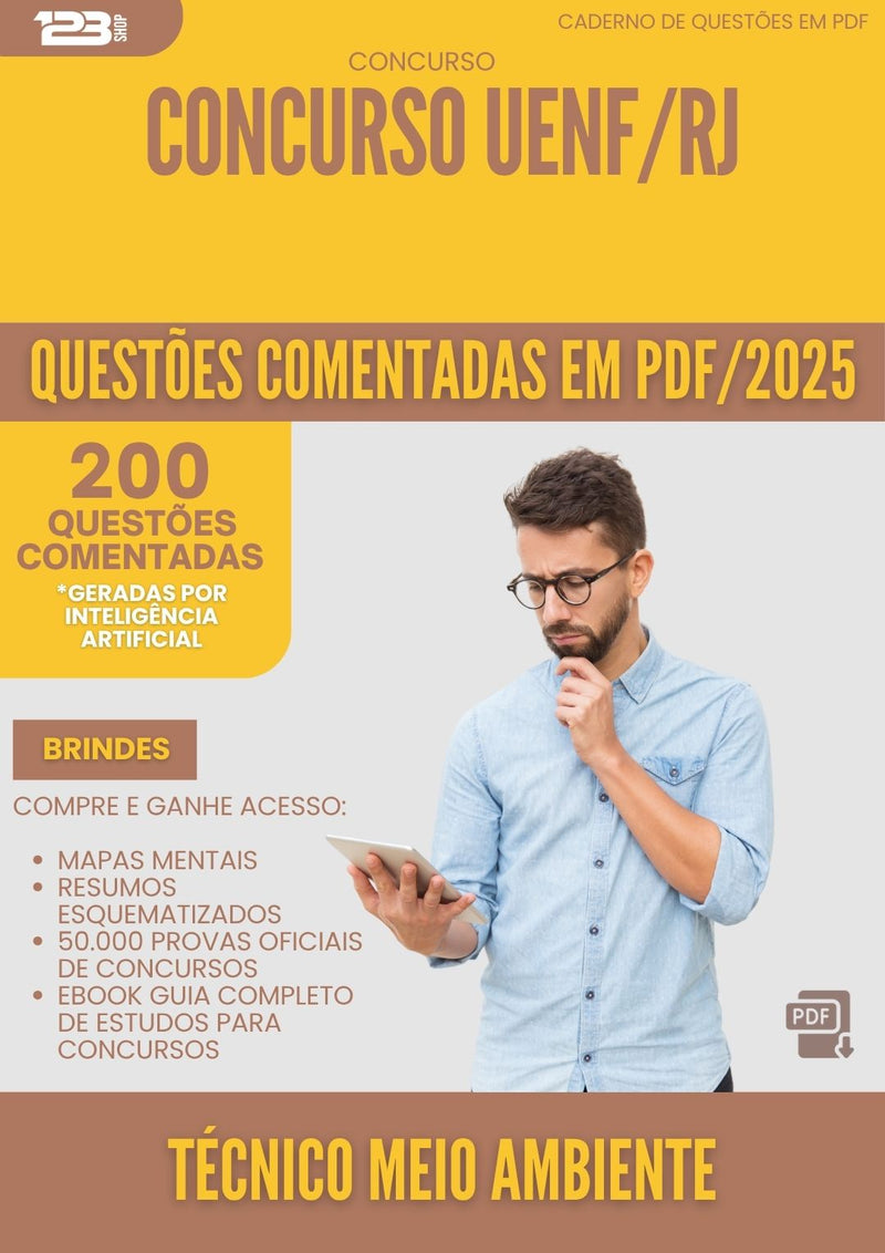 200 Questões Comentadas para Concurso Tecnico Meio Ambiente Uenf Rj 2025 - 200 Questões