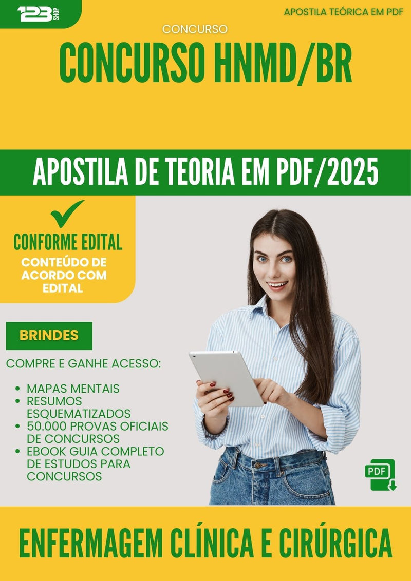 Apostila Teórica para Concurso Enfermagem Clinica E Cirurgica Hnmd 2025 - Conteúdo de Acordo com Edital