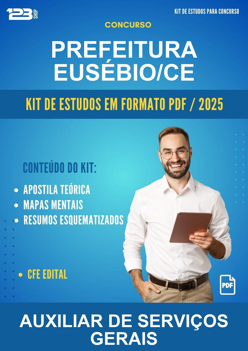 Kit de Estudos para o Concurso Prefeitura Eusébio/CE para Auxiliar de Serviços Gerais