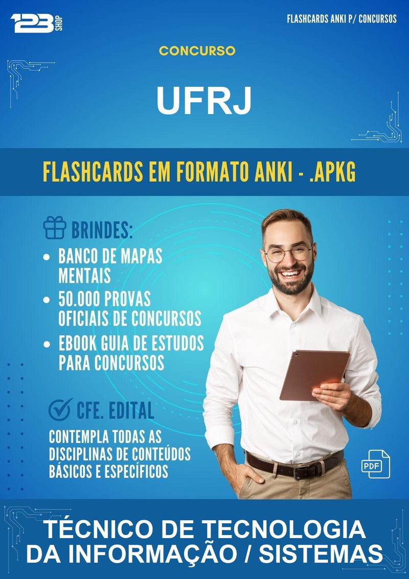 Flashcards Anki para o Concurso Ufrj para Técnico de Tecnologia da Informação/ SISTEMAS - 1000 Flashcards