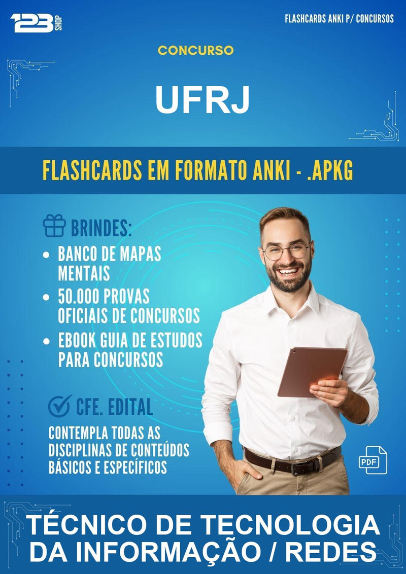 Flashcards Anki para o Concurso Ufrj para Técnico de Tecnologia da Informação/ REDES - 1000 Flashcards